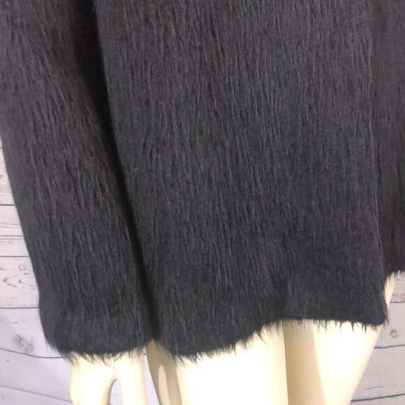 RESERSIBLE BLACK HOBO FAUX FUR COAT size medium - Picture 6 of 13